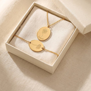 Her Flower, Her Name Necklace