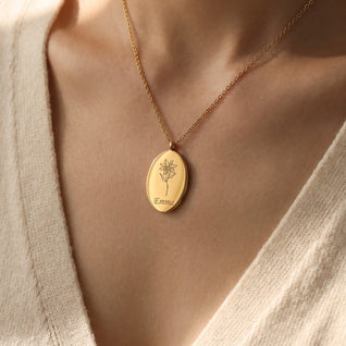 Her Flower, Her Name Necklace