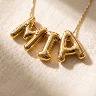 Build Your 3, Bubble Letter Name Jewelry