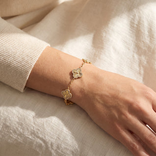 The Clover Stack: Three Bracelets, $39