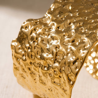 The Open Cuff: Hammered Cuff Bracelet