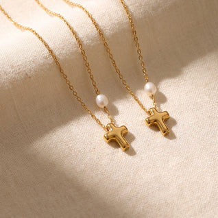 The Matching Pearl Cross Set