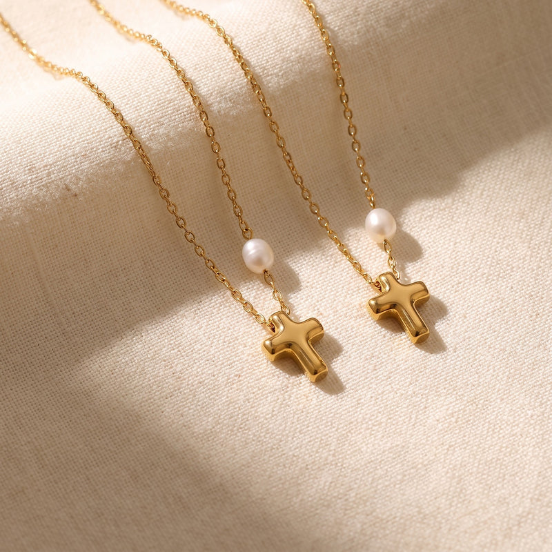 The Matching Pearl Cross Set photo 1