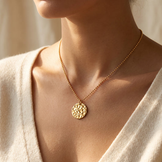 The Coin: Hammered Medallion Necklace photo 4