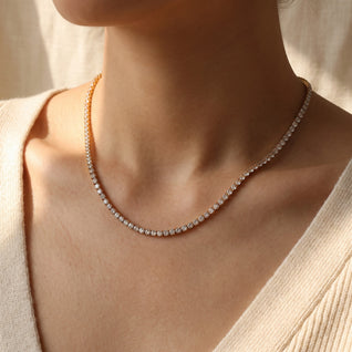 The Line: 3 mm Tennis Necklace