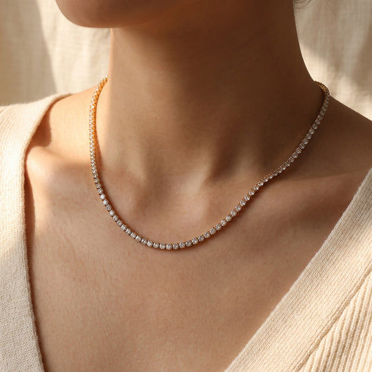 The Line: 3 mm Tennis Necklace photo 4